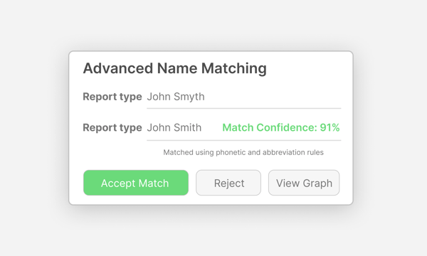 Advanced name matching engine