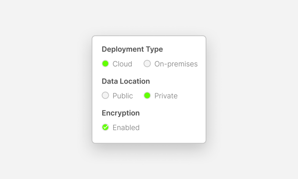 Cloud or on-premises deployment
